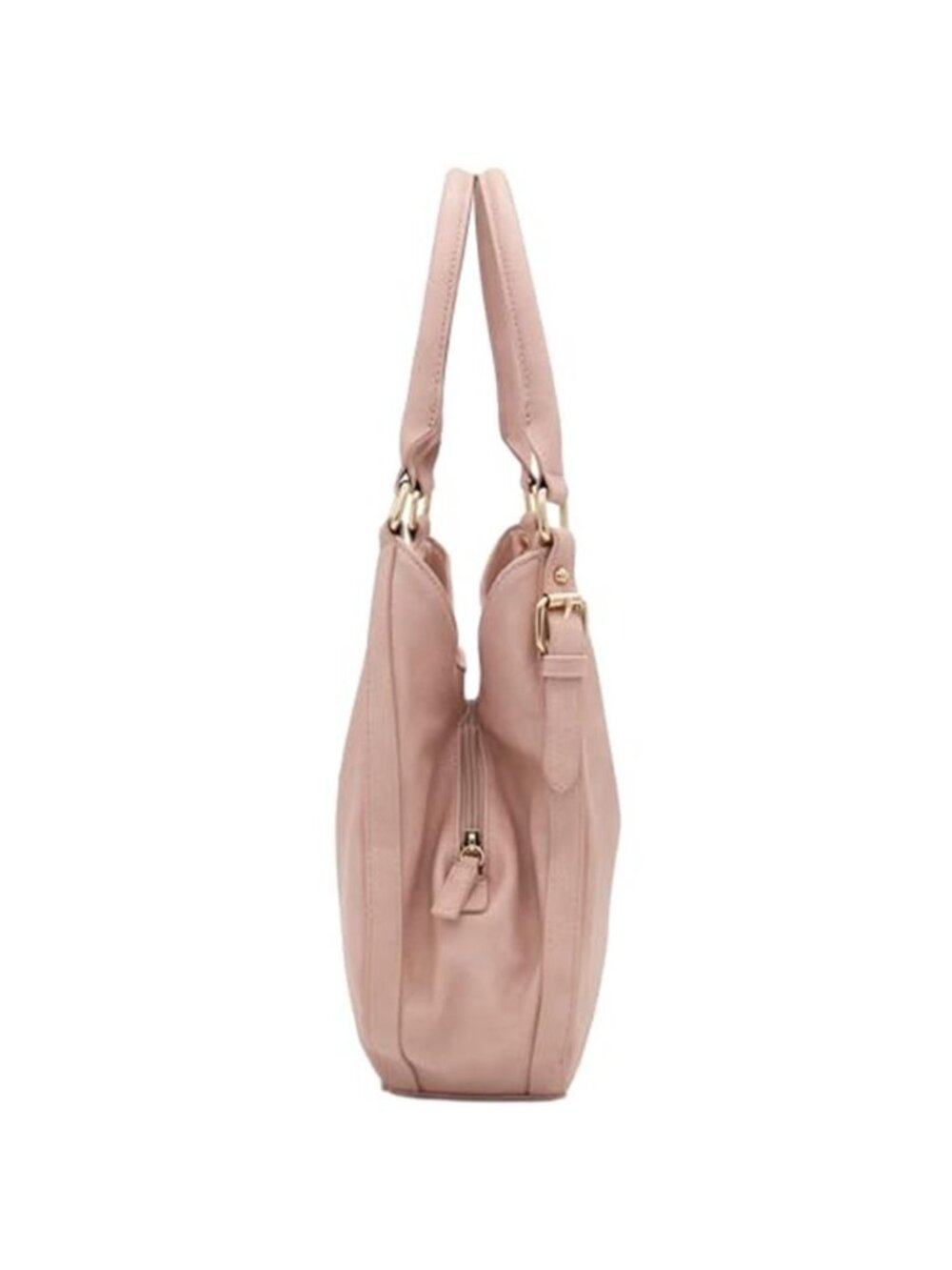 Medium Faux Leather Hobo Shoulder Bag Zip Top Handbag Tote Purse Everyday Carry - Picture 4 of 6
